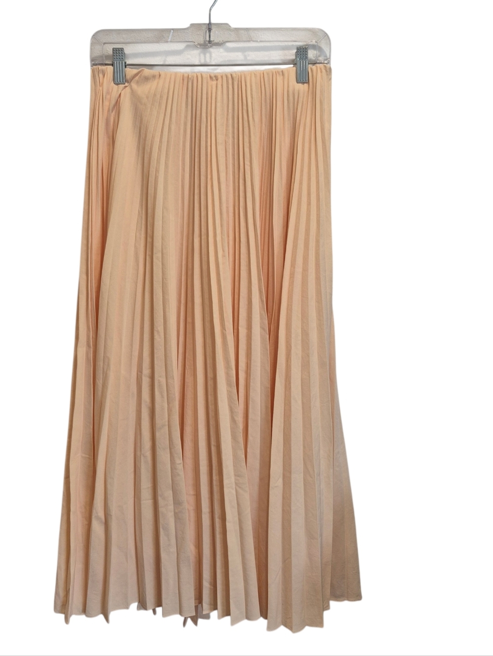 ALC Tatum Pleated Accordion Midi Skirt Pale Butter Yellow Size US 4